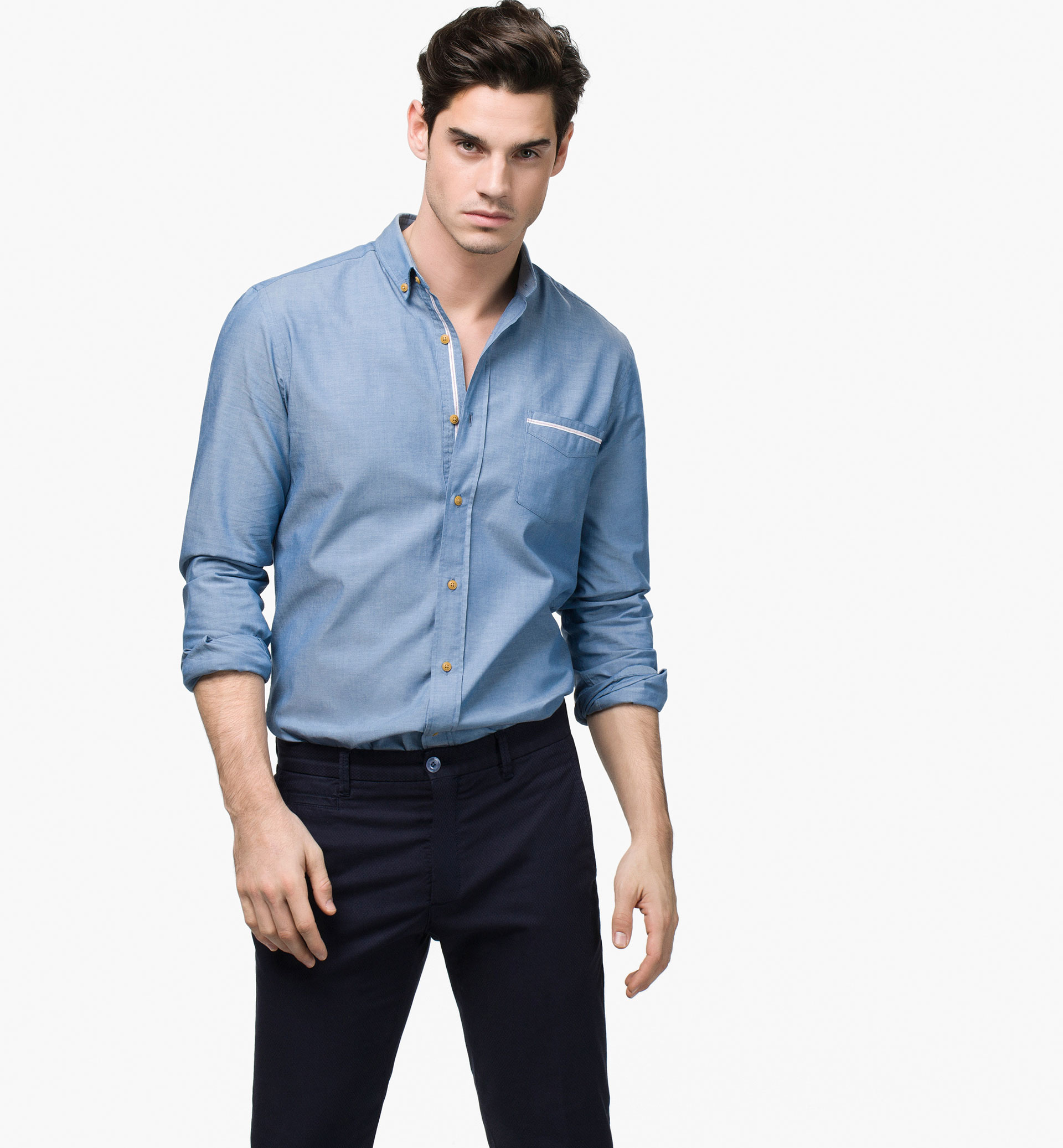 Chemise en sergé avec pantalon en sergé