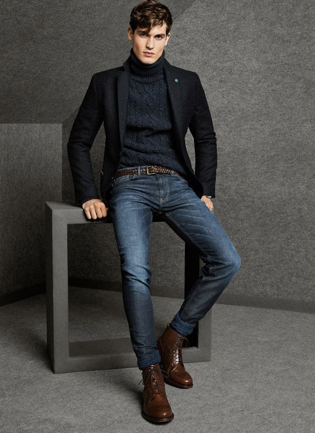 Jeans pour hommes avec des bottes