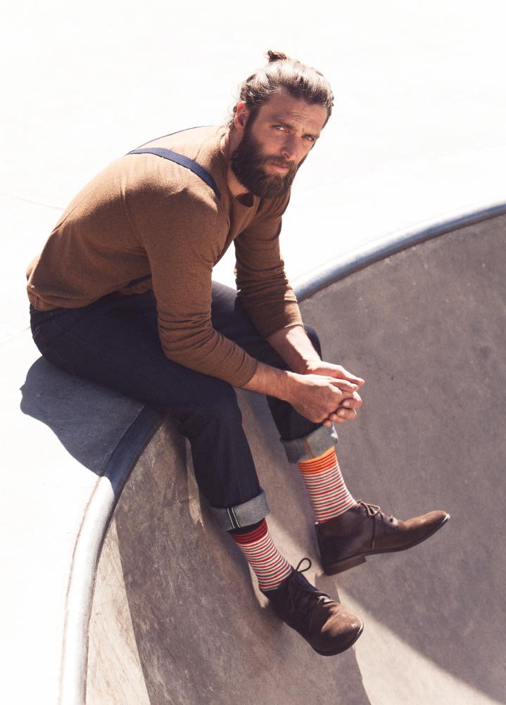 Chaussettes à rayures horizontales pour un look décontracté